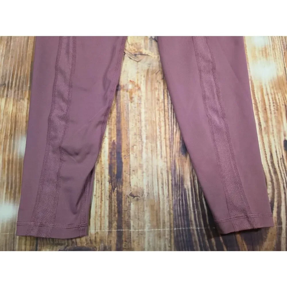 Nike Pro 7/8 training leggings w/ Side Drop In Pockets Mauve Size Small